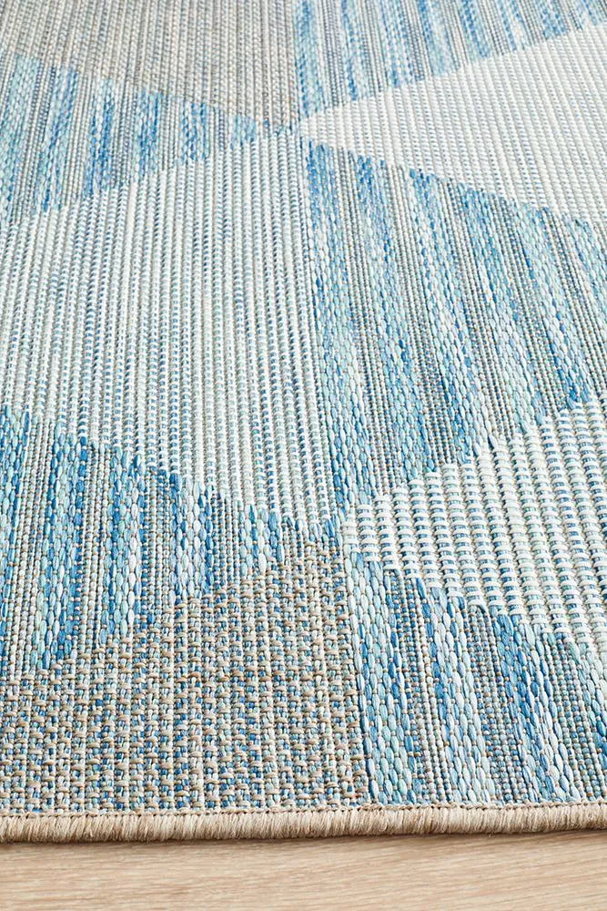 Terrace Geo Rug Blue