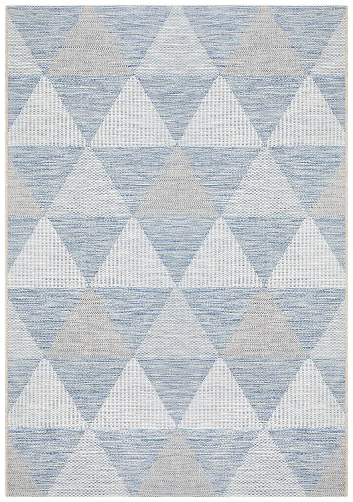 Terrace Geo Rug Blue