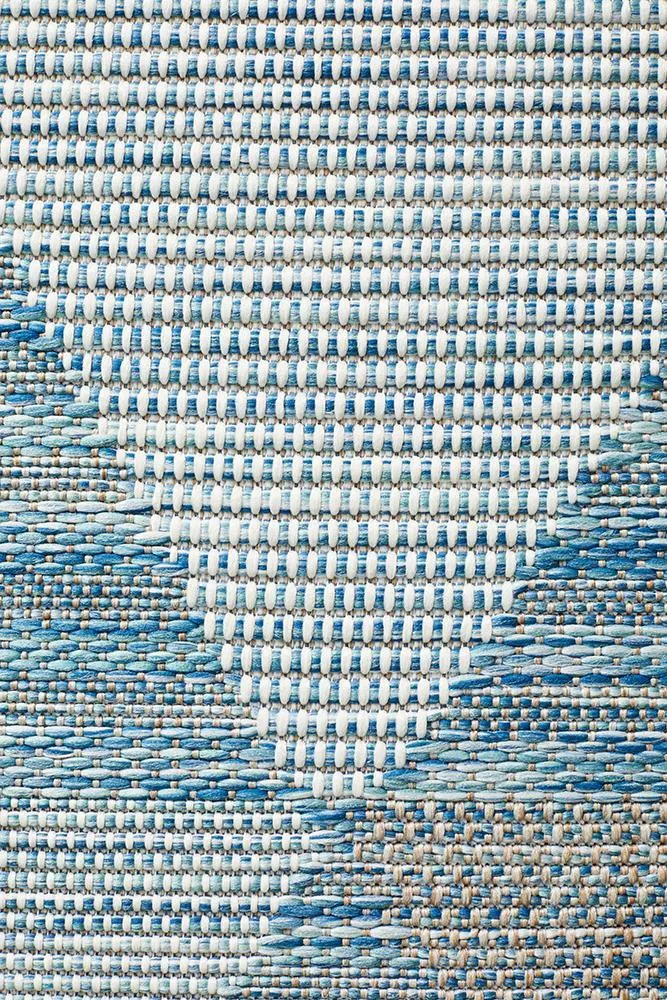 Terrace Geo Rug Blue