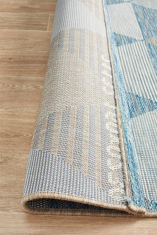 Terrace Geo Rug Blue