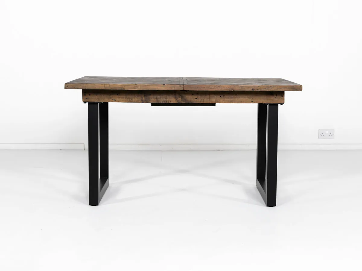 Tulsa Dark Extendable Dining Table (140cm - 180cm) & Tan Dallas Dining Chairs