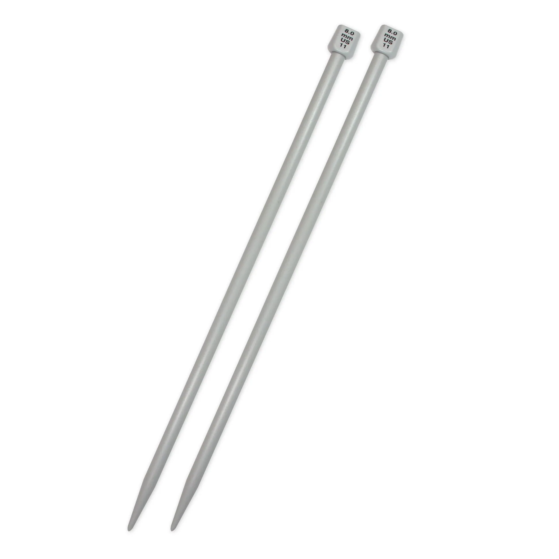 UNIQUE KNITTING Single Point Knitting Needles 35cm (14") Plastic - 8mm/US 11
