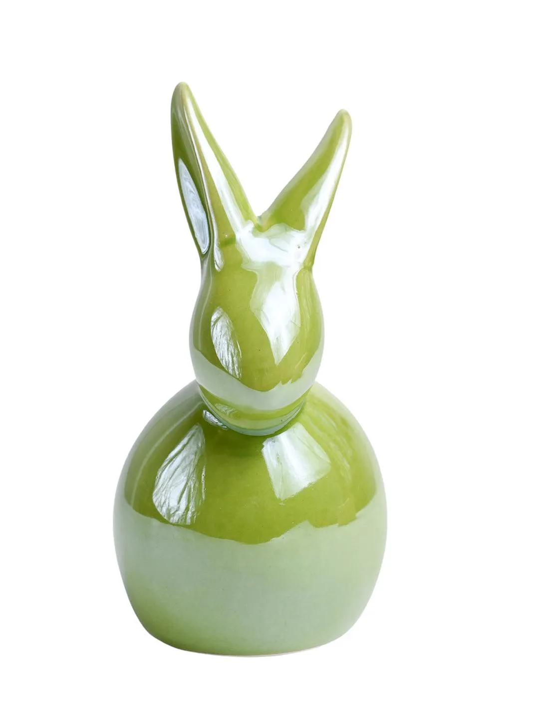 VON CASA Ceramic Decorative Rabbit - Green, Set Of 2