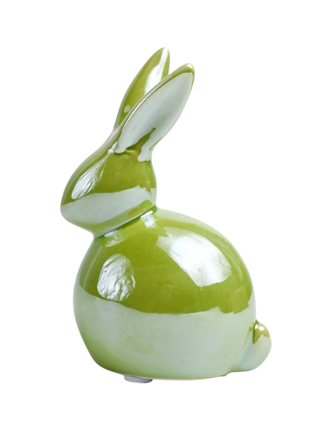 VON CASA Ceramic Decorative Rabbit - Green, Set Of 2