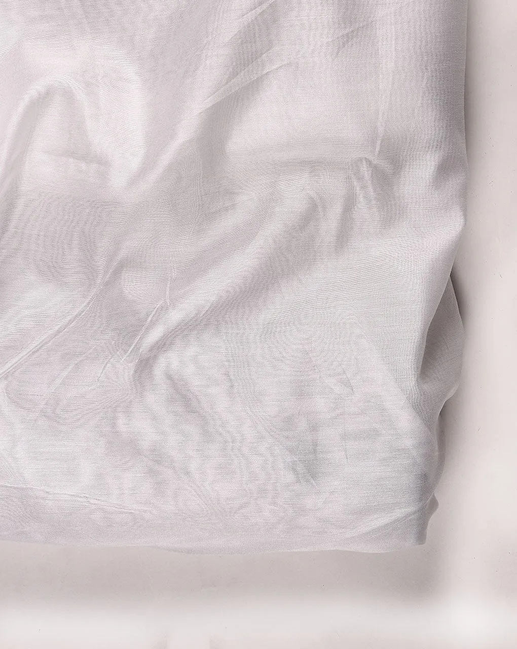 White 60 Gram Mercerized Chanderi Fabric