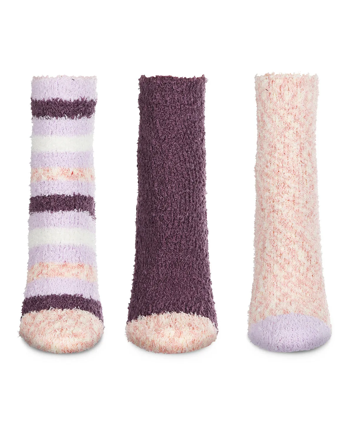 Women's 3 Pair Pack Ombre Stripe Cozy Crew Socks